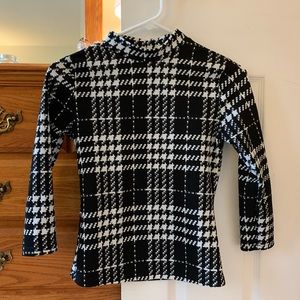 Romwe Plaid Mock Neck Top